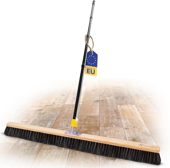 Novaliv Grote Bezem Halbezem 100 cm met Steel Borstelhaar Mix Bezem Fijn met Steel Ideaal als Werkplaatsbezem Halbezem Industriële Bezem Huisbezem Veegbezem Kamerbezem Haarbezem Bezem Groot van Merkloos	
