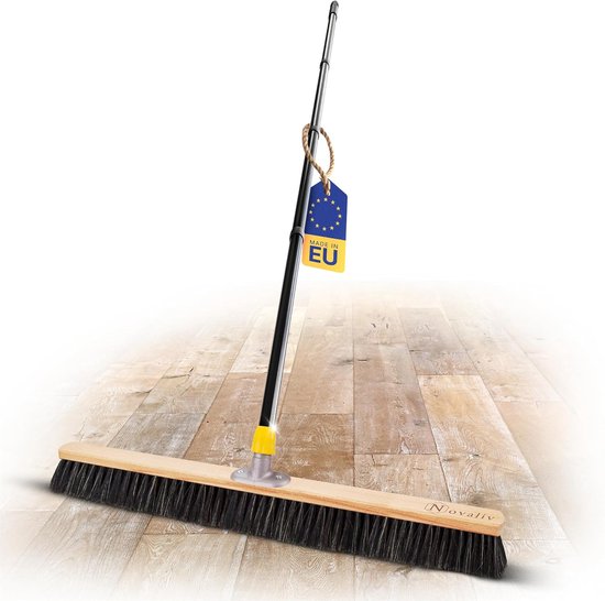 Novaliv Grote Bezem Halbezem 80 cm met Steel Borstelhaar Mengsel Bezem Fijn met Steel Ideaal als Werkplaatsbezem Halbezem Industriële Bezem Huisbezem Veegbezem Kamerbezem Haarbezem Bezem Groot van Merkloos	