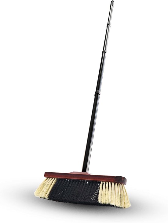 Novaliv kamerbezem met steel stalbezem met paardenhaar, zachte haren, kastbezem 4 st. insteekbare steel bezem van gemengd paardenhaar, bezem voor laminaat en parket, bezem van paardenhaar, bezem van natuurlijk haar, huisbezem van Merkloos	
