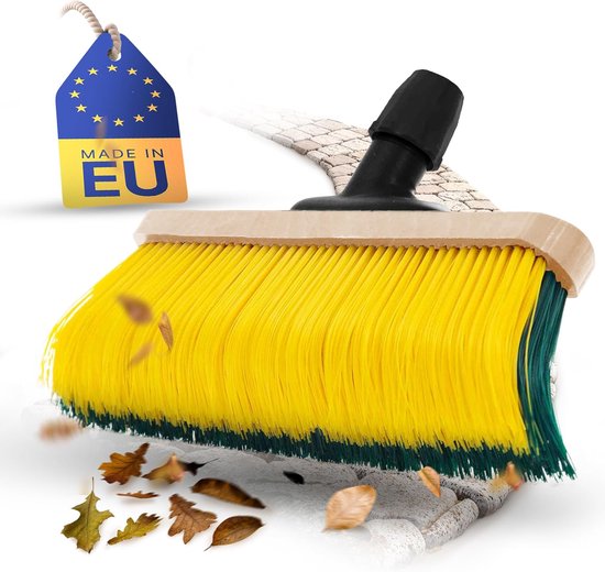 Novaliv Premium klauwbezemkop 50cm, speciale bezem met gebogen borstelharen - ideaal als tuinbezem, schraapbezem, kunstgrasbezem, optimaal voor op de camping, straatbezem, veegbezem
