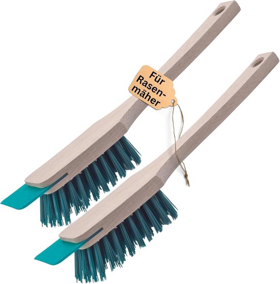 Novaliv set van 2 borstels grasmaaierreiniger grasmaaierborstel met schraper 30cm grasmaaierborstel voor elektrische zitmaaiers & grasmaaiers evenals handborstels & heggenscharenreinigers geschikt van Merkloos	