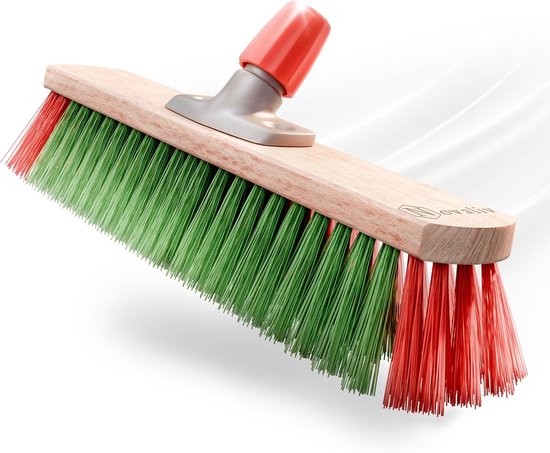 Novaliv tuinbezem Elaston 40 cm bezemkop Elaston borstelharen Ideaal als bezem voor buiten Straatbezem Harde borstelharen Terrasbezem Tuinbezem Stalbezem Veegbezem Industriële bezem Buitenbezem van Novaliv
