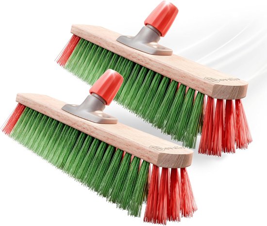 Novaliv tuinbezem Elaston 40 cm set van 2 bezemkoppen Elaston borstelharen Ideaal als bezem voor buiten Straatbezem Harde borstelharen Terrasbezem Tuinbezem Stalbezem Veegbezem Industriële bezem Buitenbezem van Novaliv