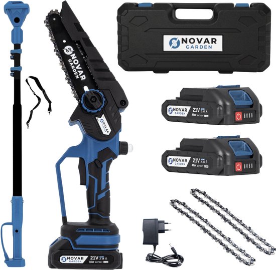 NovarGarden® Telescopische Kettingzaag NG2 - Stokzaag - Takkenzaag - Hoogsnoeier - 130-250cm - 15cm Zaagblad van NovarGarden®