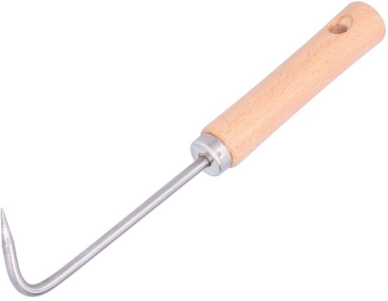 NTH products- Klauwwortelhaak Ergonomisch Houten Handvat - Tuingereedschap - Bonsaigereedschap - Mangaanstaal - Stevige Constructie - Gebruiksgemak
