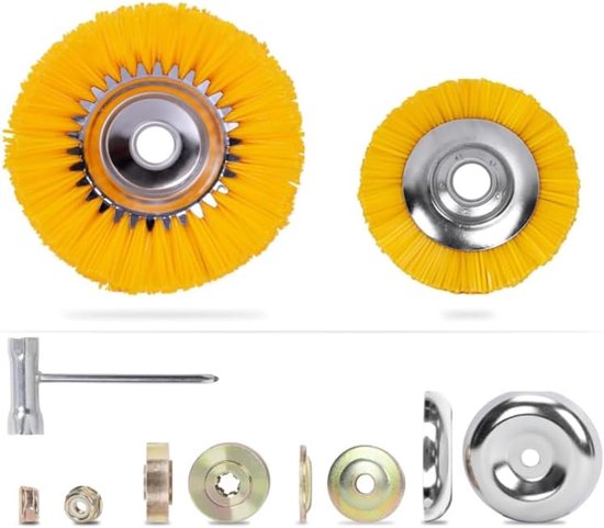 Nylon grastrimmerkop, 2 stuks onkruidborstel 20 cm en 15,4 cm grastrimmerkop, 25,4 mm opening, universele trimmer onkruidborstelkop voor tuin gazon van Merkloos	