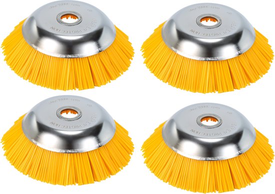 Nylon onkruidborstel - 4pcs 25,4x200mm 8 zoll Nylon borstelkop -Onkruidborstel -Grastrimmer - bosmaaier van Wolveson