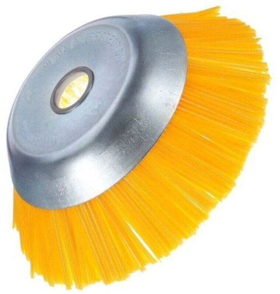 Nylon onkruidborstel - Universele ronde borstel geschikt voor bosmaaiers - Duurzaam tuingereedschap - 200 mm x 25,4 mm van Merkloos	