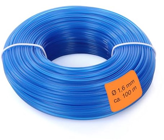 Nylon Trimmerdraad voor Gazon - Geschikt voor Grastrimmer en Bosmaaier, 1,6 mm x 100 m
