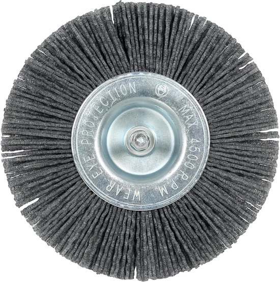 Nylon Voegenborstel - Voegenreiniger Accessoire - Onkruid Verwijderen - Reinigingsbreedte 10 mm - Ø110 mm - Rood Zwart