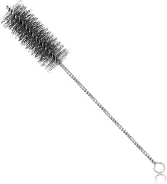 Ø 40 mm voor moeilijke hoeken, haardborstel, buisborstel, universele haardreiniger voor moeilijke hoeken, staaldraadbezem, 30 cm totale lengte, voor kachel, pelletkachel en