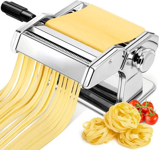 Octav8® Pastamaker - Keukengerei - Pastamachine - Roestvrij staal - 7 Instelbare Pastadiktes van Octav8