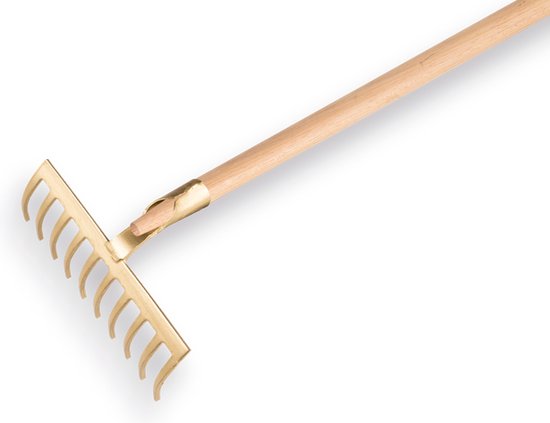 Offner tuinhark 10 tands 25 cm brons met steel 160 cm van Offner