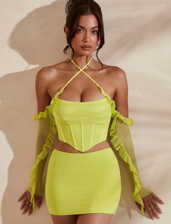 OH POLLY - Mini Rok - Groen - Maat 38 van Merkloos	