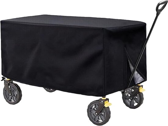 OIMG Trolley Regenhoes - Trolleyhoes - Opvouwbare hoes voor buiten - Universele Oxford Trolleyhoes - Tuin Trolleyhoes - Waterdicht - Winddicht - UV-bestendig - Stofdicht - 97 x 61 x 56 cm - Zwart van OIMG