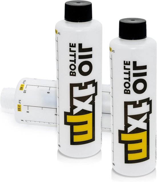 Oliemaatbeker 2-takt - Mengbeker Benzine Olie - Motor Onderhoud - Universeel Toepasbaar - 250 ml - Geel/Zwart
