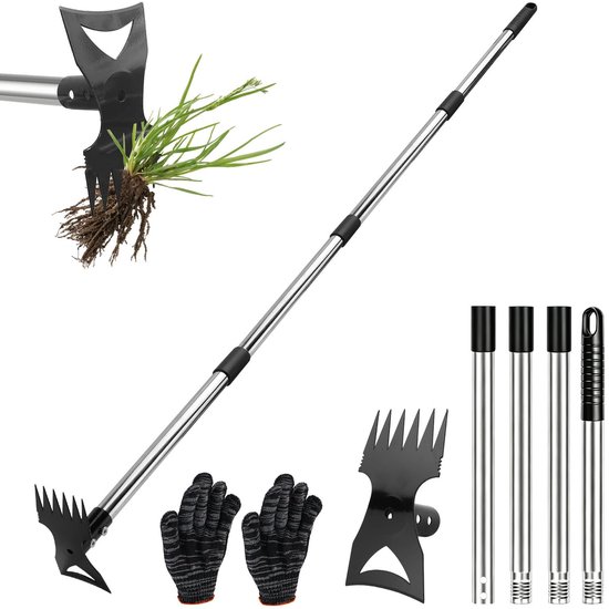 Omgoods - 2-in-1 Onkruidverwijderaar met 148 cm Lange Steel