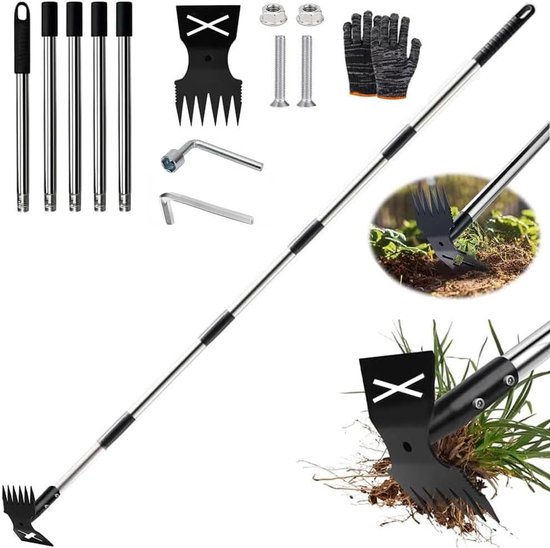 Omgoods - Long Handle Weed Cutter 180 cm - 2-in-1 Tuingereedschap