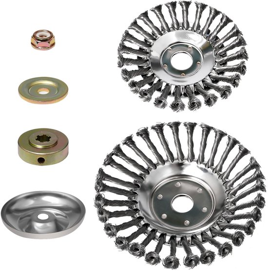 Omgoods - Set van 2 Rotating Weed Brush Disc voor Tuinonderhoud