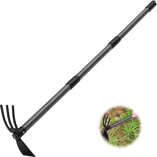 Omgoods - Tuin Hark met 45 Inch Trident - Dubbelzijdige Tuinwerk Hark