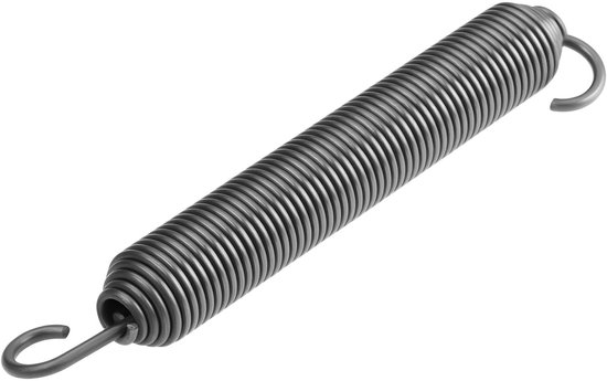 Omgoods- Verlengveer 187 mm - Draaddiameter 2,3 mm - Buitendiameter 22 mm - Veerstaal - Compatibel met John Deere - Betrouwbare spanningsondersteuning - Grasmaaierveer