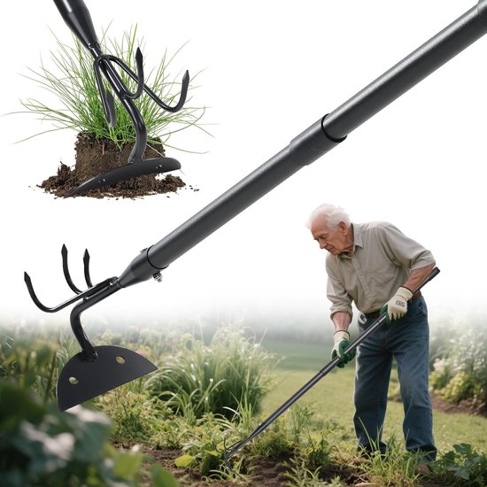Omgoods - Verstelbare Tuinhark en Onkruidhaak 150 cm