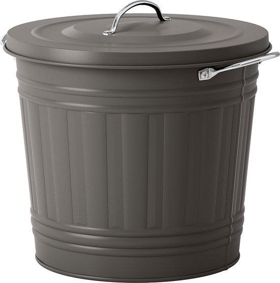 OMID HOME®Staal bak/ mat grijs/ - 16L - badkamer / wc / keuken Mat Grijs van Merkloos	