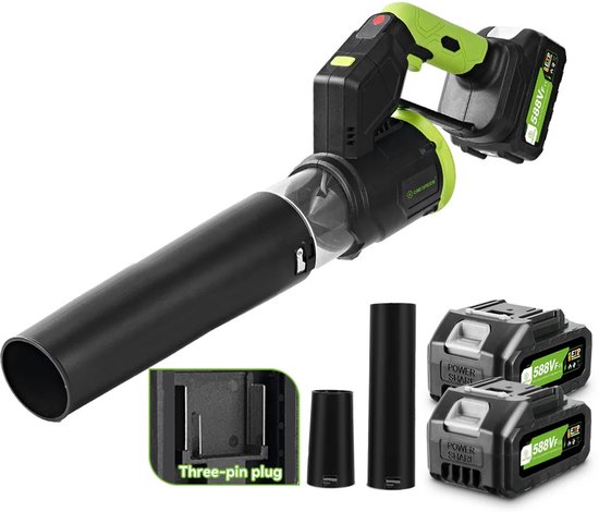 ONEGREEN – Multi Bladblazer – Verschillende Standen – 2 Verlengstukken – Compact & Lichtgewicht – 3 Snelheden – Incl. 2 Accu's van OneGreen