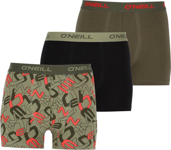 O'Neill - Boxershorts - Maat L - 3 Pack - Met 1x Logo en 2x Neutraal - 2023 Model - 95% Katoen - Herenboxershorts van O'Neill