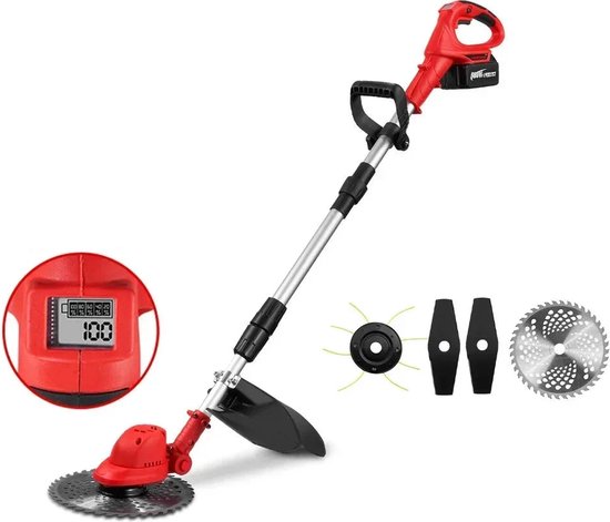 ONEVAN Kantenmaaier - Grastrimmer - Bosmaaier - Incl. 2 accu's en lader van ONEVAN