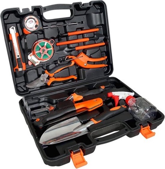 Onex 14-Delig Tuingereedschap Set inclusief Opbergkoffer - Gereedschap voor Tuin van Merkloos	