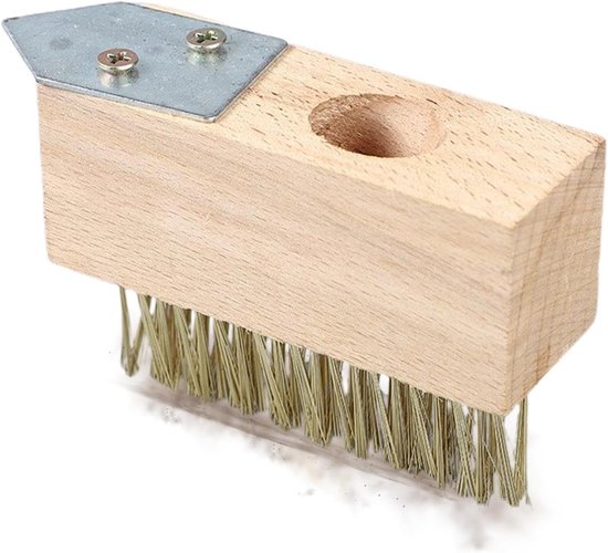 Onkruid Borstel - Voegen Reiniger - Terrassen Schoonmaken - 45 Graden Hoek - 10x3.5x4cm van Merkloos	