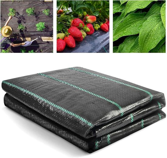 Onkruidbestrijdingsmembraan voor tuin, 1 m x 10 m - Zwaar belastbaar, UV-gestabiliseerd onkruidbarrièreweefsel - Onkruidonderdrukkend membraan voor terrassen en tuinieren