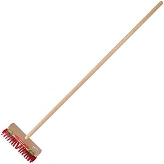 Onkruidbezem - Terrasbezem Buiten - Terras Reinigen - Combinatie Borstels - 29 cm - Beige