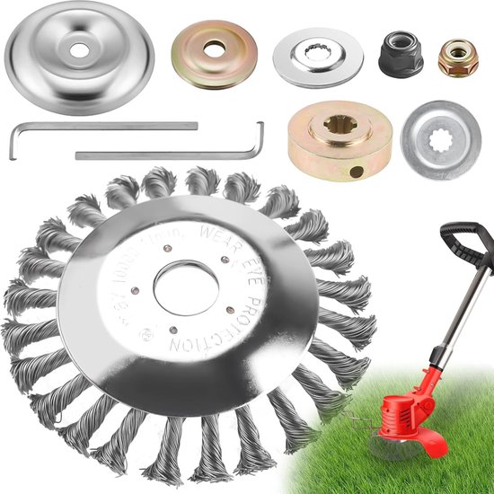 Onkruidborstel 150 mm voor effectief verwijderen van onkruid en mos - ideaal voor bosmaaiers van Toolland