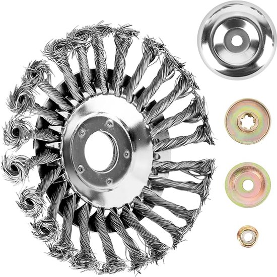 Onkruidborstel 25,4 Mm Stalen Borstel Voor Bosmaaier Onkruid Verwijderen Tuin En Oprit van Merkloos	