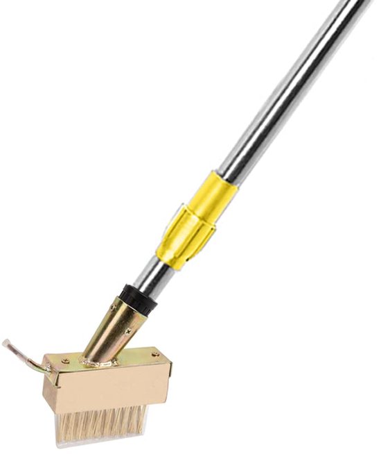 Onkruidborstel Blok voor Bestrating en Oprit met Handvat - Efficiënte Verwijderaar van Onkruid en Mos van Kreator