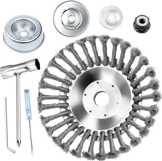 Onkruidborstel - Draadborstel Voegenborstel - Onkruid Verwijderen - Professioneel Kwaliteit - 200 mm 25.4 mm van Merkloos	