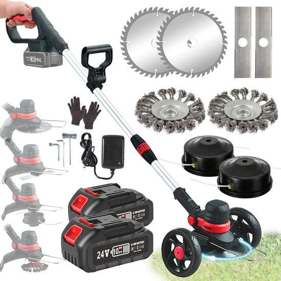 Onkruidborstel Electrisch - Bosmaaier - Grastrimmers met Accu van Merkloos	