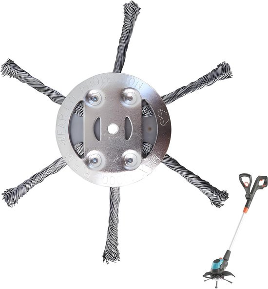 Onkruidborstel en trimmerkop voor bosmaaier - 6 koppen voor effectieve onkruidverwijdering van Merkloos	