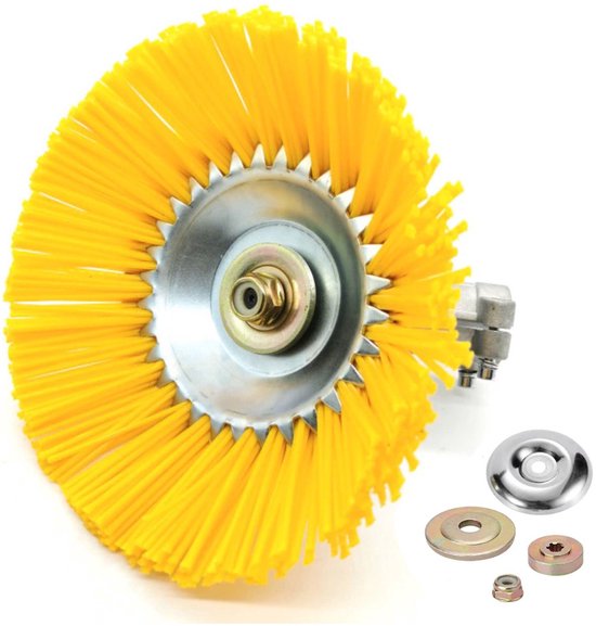 Onkruidborstel - grasschaar - Bosmaaier Grastrimmer - grastrimmer elektrisch - Onkruid - Onkruidkrabber - Voegenborstel - Onkruidverwijderaar - 20CM - Max 10.000 toerental p/m - Nylon van Merkloos	