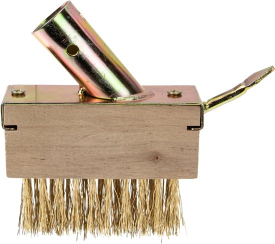 Onkruidborstel met Handvat - Onkruidkrabber Voegenreiniger - Bestrating Reinigen - Duurzame Staaldraad - 14 x 13 x 3.5 cm - Khaki