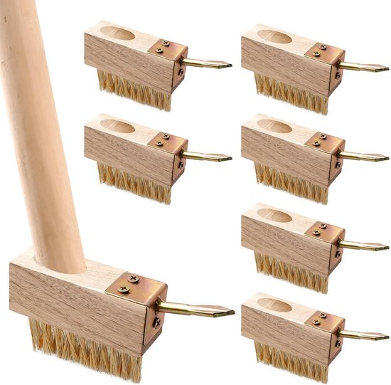 Onkruidborstel met stalen borstels, voegenborstel met haken, tuinbezem, stalen borstel, voegenreiniger, stalen borstels, voor mos en onkruid reserveborstels