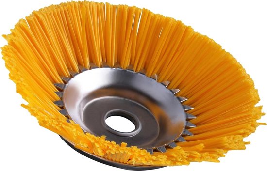 Onkruidborstel Nylon - Grasmaaier Borstel - Tuin Onderhouden - Eenvoudig Monteren - 200 x 25 mm - Zilver