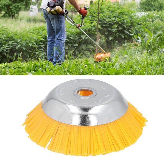 Onkruidborstel - Onkruidborstel voor Grasmaaier - Onkruid Verwijderen - Onkruidverwijderaars - 20 cm Staalborstel - Maximale Snelheid 6.500 tpm