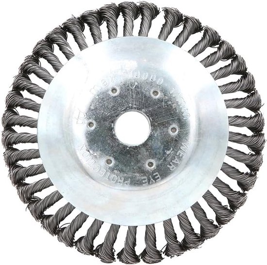 Onkruidborstel - Onkruidverwijderaar - Stoep Reinigen - Draaiend Staaldraad - 20CM Diameter