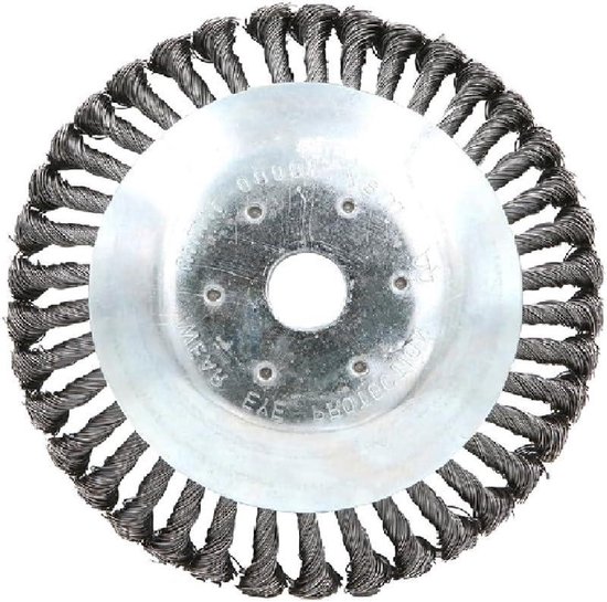 Onkruidborstel Opzetstuk - Onkruidverwijderaar Tuin - Onkruid Vrij Maken - Universele Bevestiging - 20 CM Diameter - Metaal