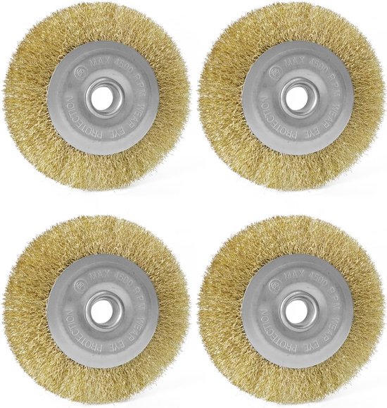 Onkruidborstel Set van 4 - Effectieve 15 mm Borstels voor Terrasreiniging van Merkloos	