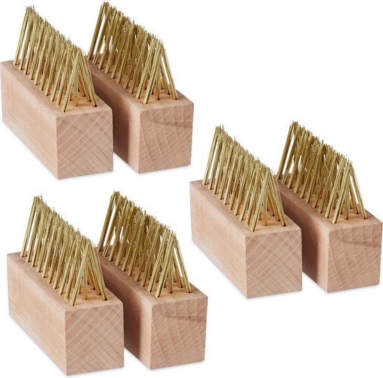 onkruidborstel - set van 6 - onkruid verwijderen - stalen borstel - voegenborstel van TrioTools