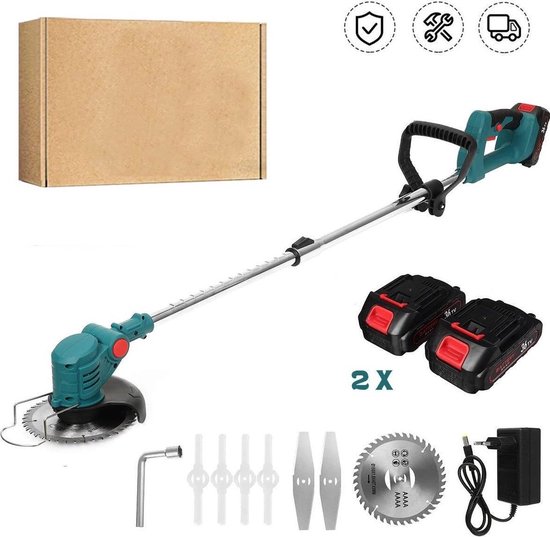 Onkruidborstel Set - Voegenborstel - Onkruidborstel Electrisch - Onkruidverdelger - Onkruidborstel Bosmaaier - Inclusief 2 accu's en oplaadkabel van Smaart